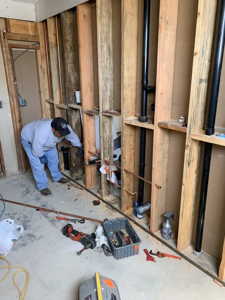 Commercial rough-in plumbing for Trenchless Sewer Repair in Bismarck